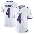 Zay Flowers Baltimore Ravens Nike Vapor F.U.S.E. Stitched Limited Jersey - White