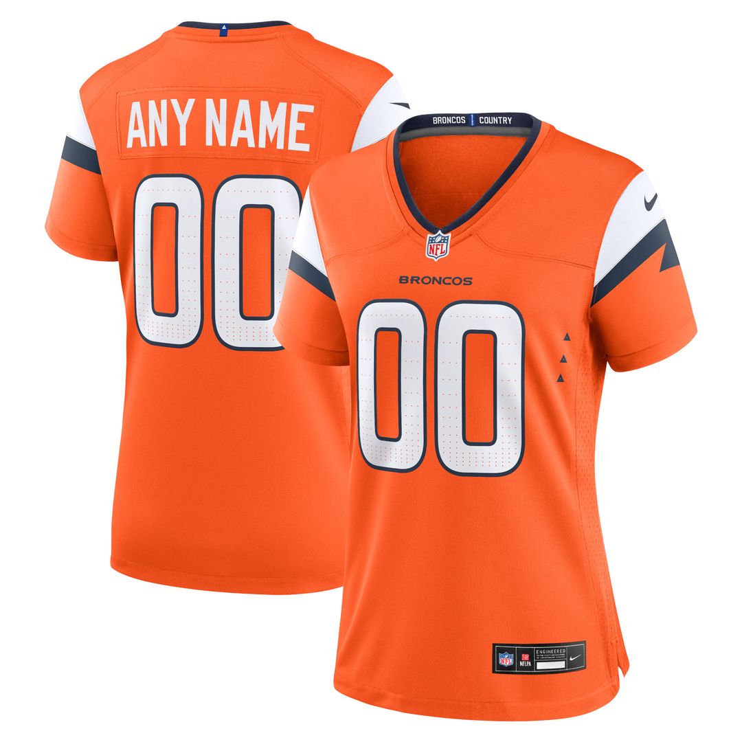 Denver Broncos Nike Women's Team Custom Game Jersey  - Orange