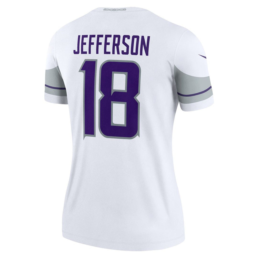 Justin Jefferson Minnesota Vikings Nike Women's Alternate Legend Player Performance Top -  White