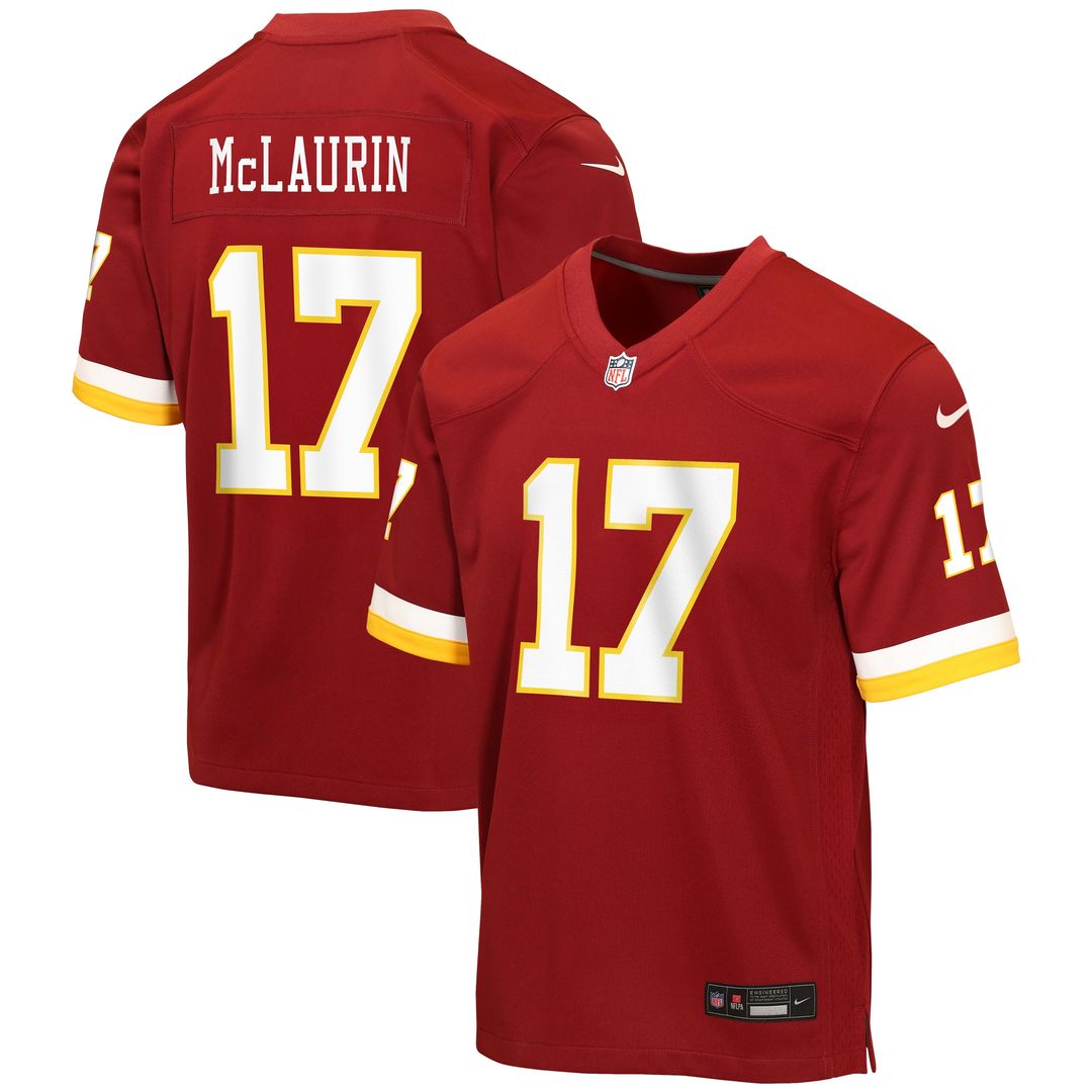 Terry McLaurin Washington Commanders Nike Youth Hail Raiser Alternate Game Jersey - Black