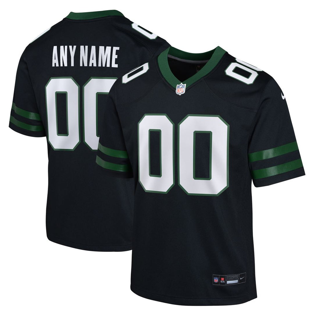 New York Jets Nike Youth Alternate Custom Game Jersey - Black