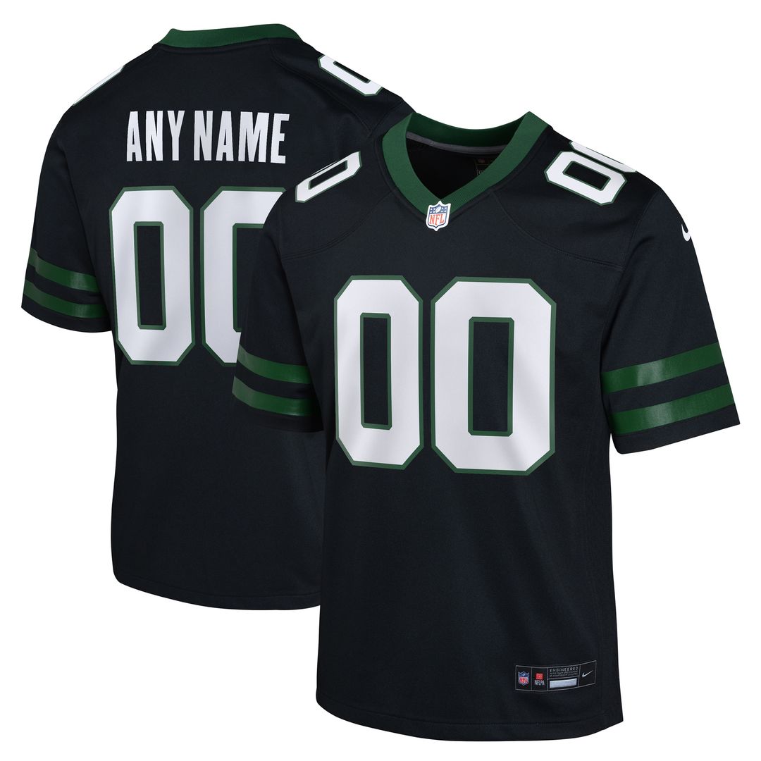 New York Jets Nike Youth Alternate Custom Game Jersey - Black