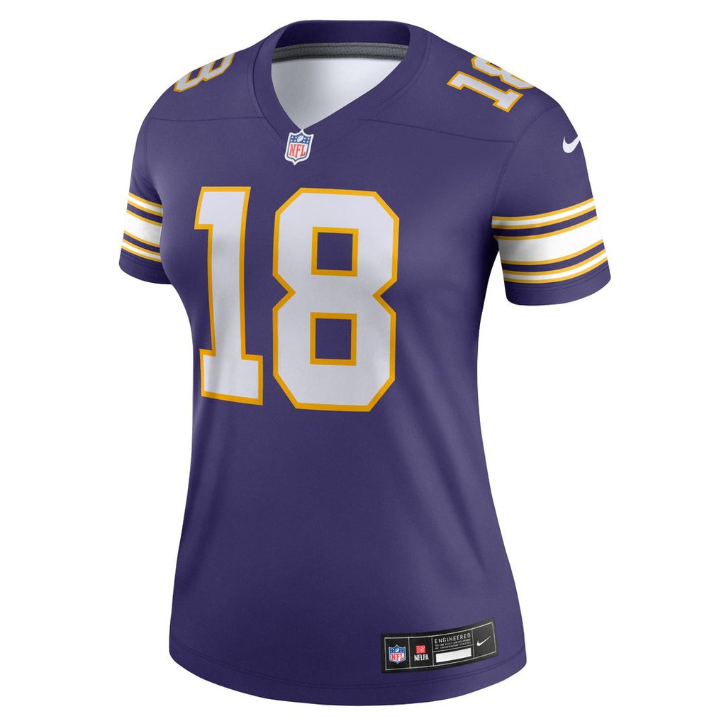 Justin Jefferson Minnesota Vikings Nike Women's Alternate Legend Player Performance Top -  White