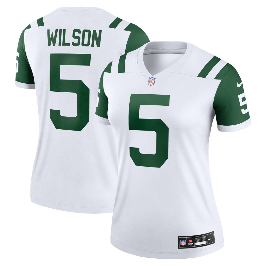 Garrett Wilson New York Jets Nike Women's Alternate Legend Player Performance Top - Legacy Black