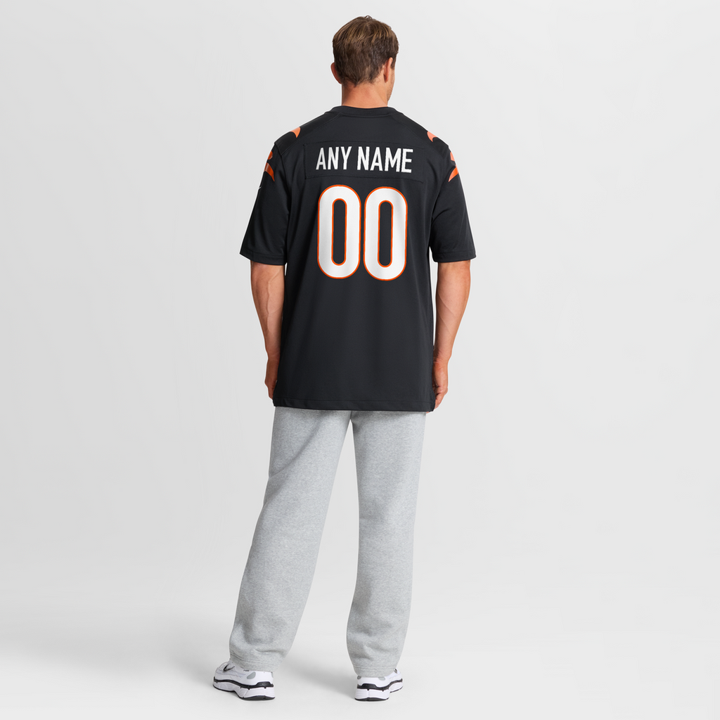 Cincinnati Bengals Nike Game Custom Jersey - Black