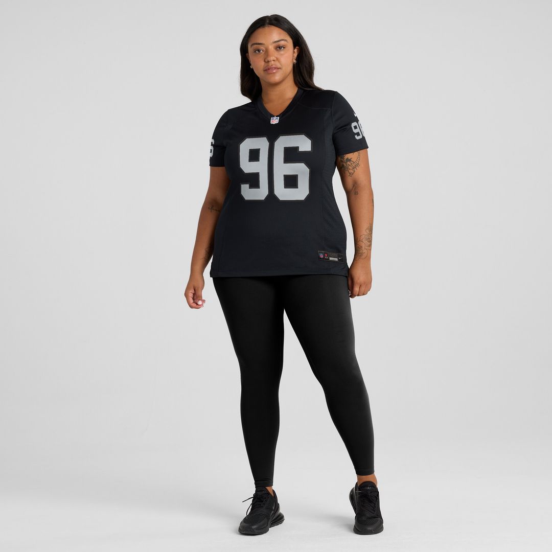 Jonah Laulu Las Vegas Raiders Nike Women's  Game Jersey -  Black