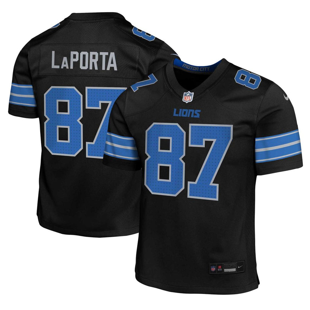Sam LaPorta Detroit Lions Nike Youth Game Jersey - Black