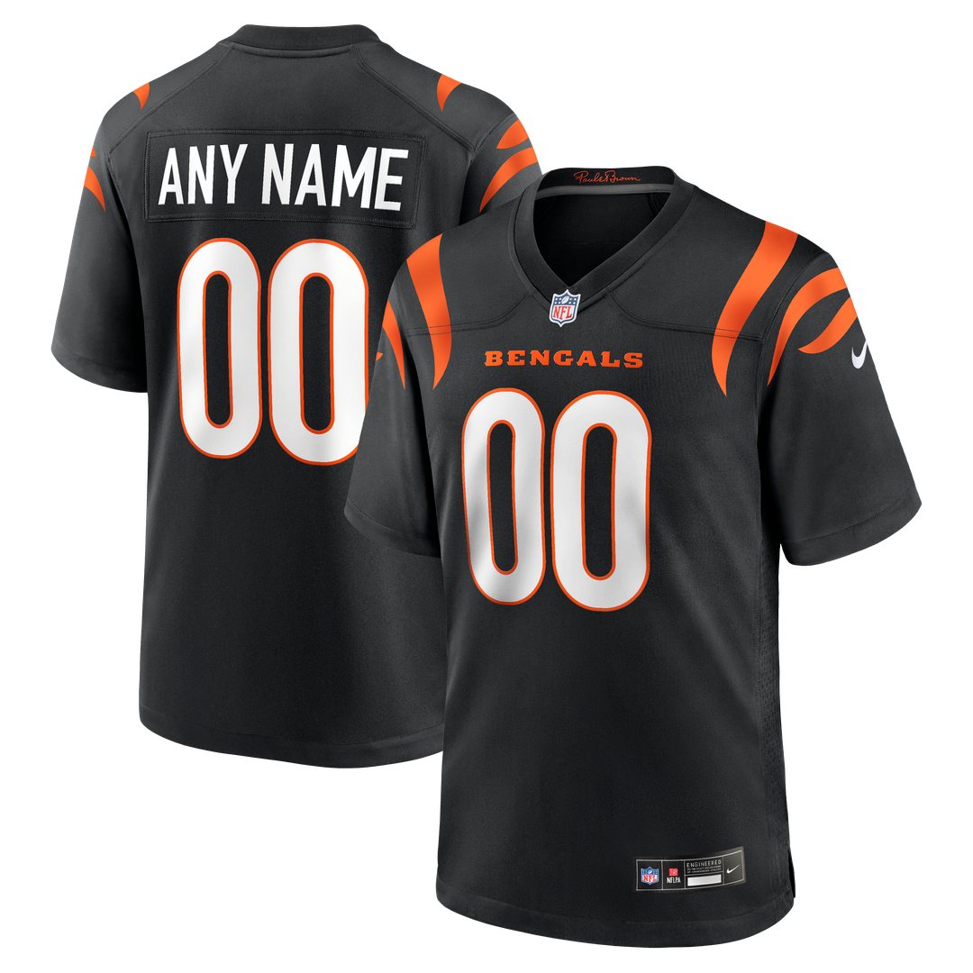 Cincinnati Bengals Nike Game Custom Jersey - Black