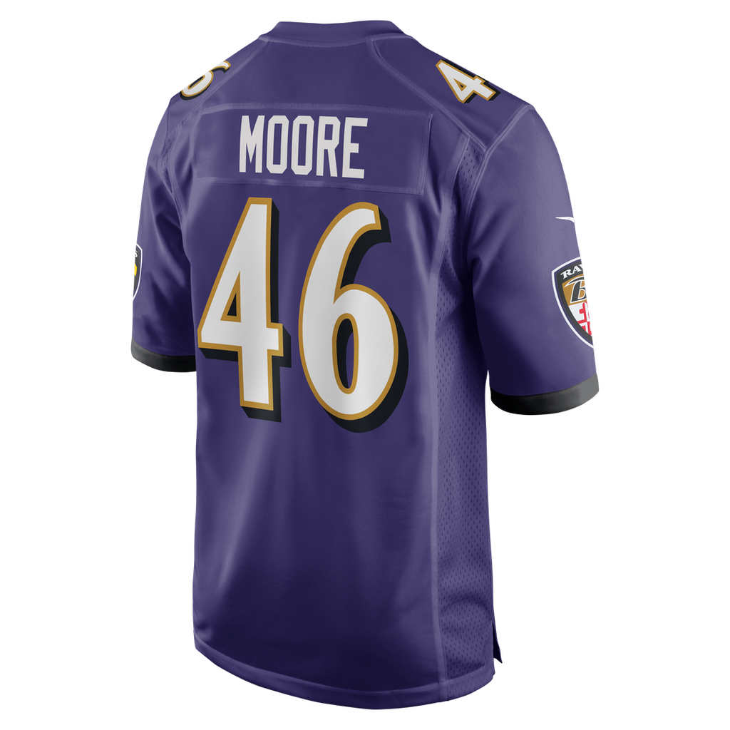 Nick Moore Baltimore Ravens Nike Game Jersey - Purple