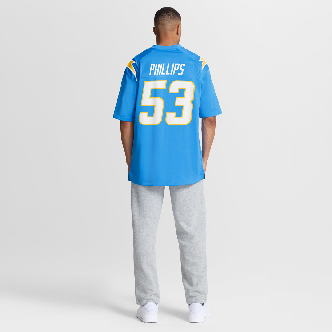 Del'Shawn Phillips Los Angeles Chargers Nike Team Game Jersey -  Powder Blue