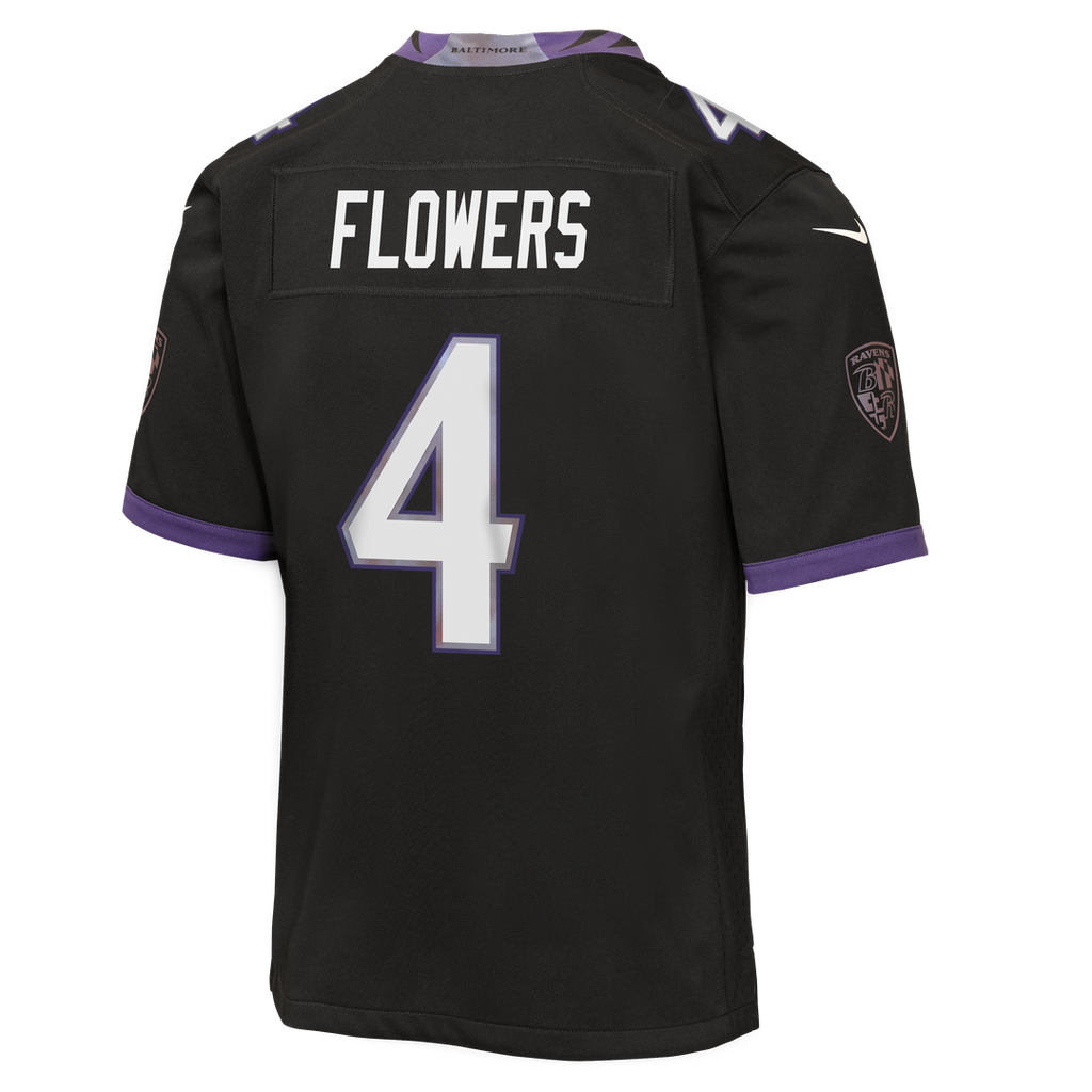 Zay Flowers Baltimore Ravens Nike Youth Game Jersey - Purple
