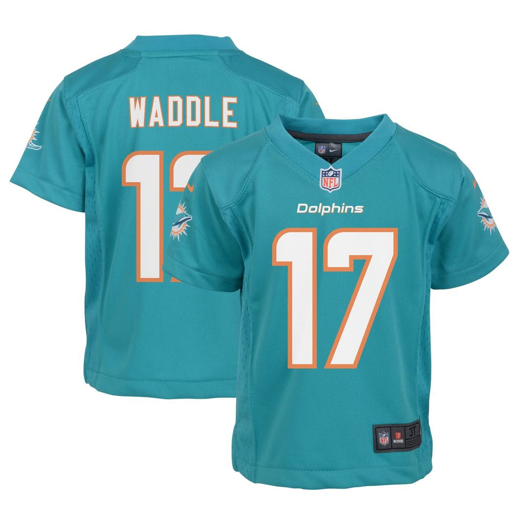 Jaylen Waddle Miami Dolphins Nike Infant Team  Player Game Jersey - Aqua