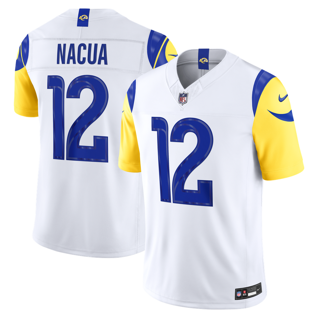Puka Nacua Los Angeles Rams Nike Vapor F.U.S.E. Stitched Limited Jersey - White