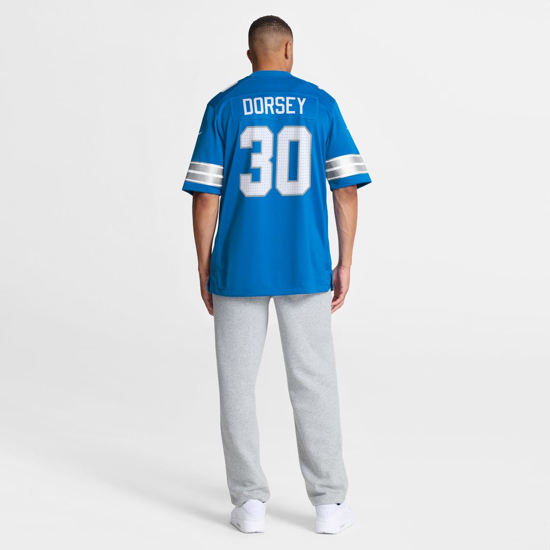 Khalil Dorsey Detroit Lions Nike Team Game Jersey -  Blue