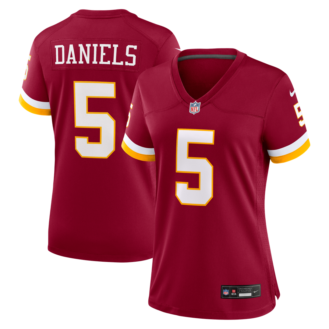 Jayden Daniels Washington Commanders Nike Women's Hail Raiser Alternate Game Jersey - Black