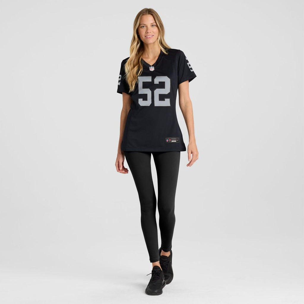 Elandon Roberts Las Vegas Raiders Nike Women's Team Game Jersey -  Black