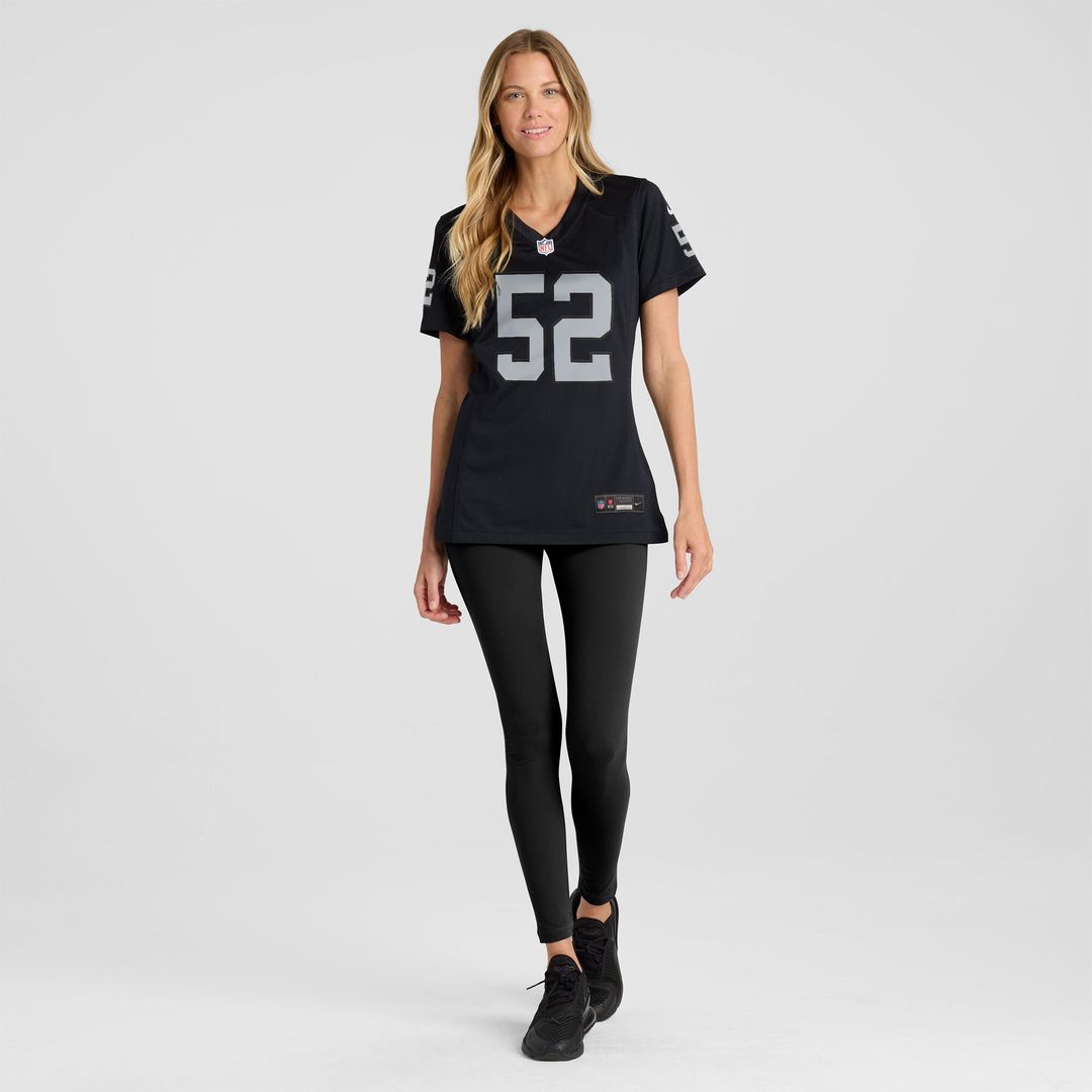 Elandon Roberts Las Vegas Raiders Nike Women's Team Game Jersey -  Black
