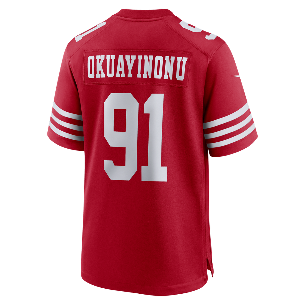 Sam Okuayinonu San Francisco 49ers Nike Team Game Jersey -  Scarlet