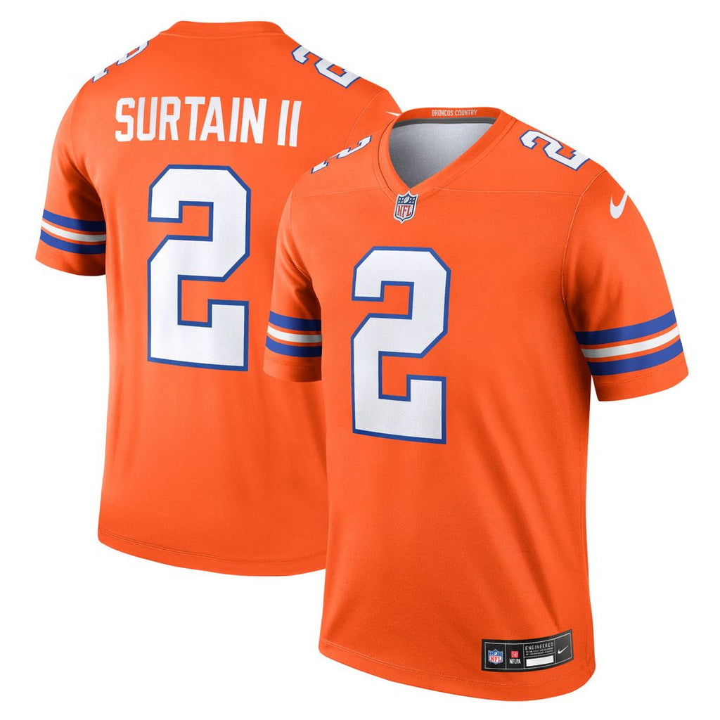 Patrick Surtain II Denver Broncos Nike Legend Player Performance Top - Orange