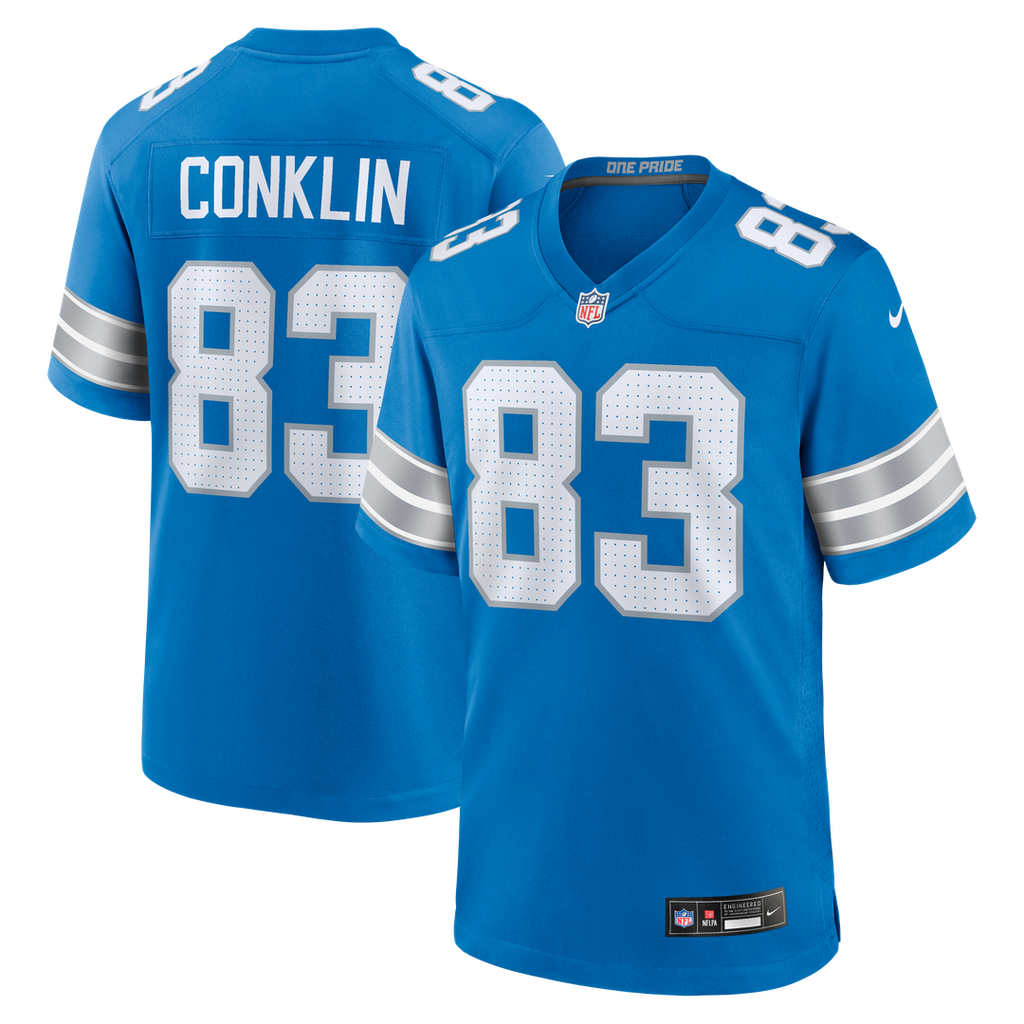 Tyler Conklin Detroit Lions Nike Team Game Jersey -  Blue