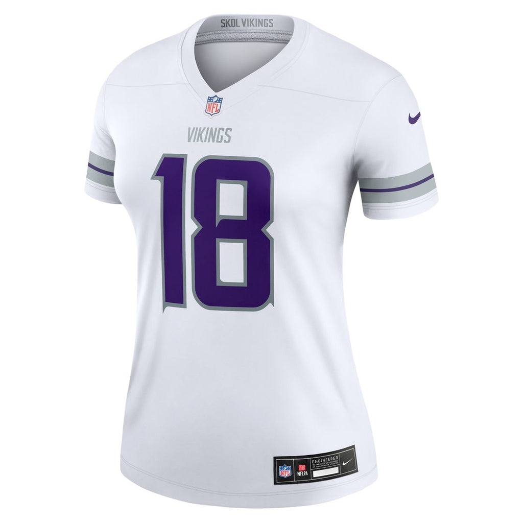 Justin Jefferson Minnesota Vikings Nike Women's Alternate Legend Player Performance Top -  White