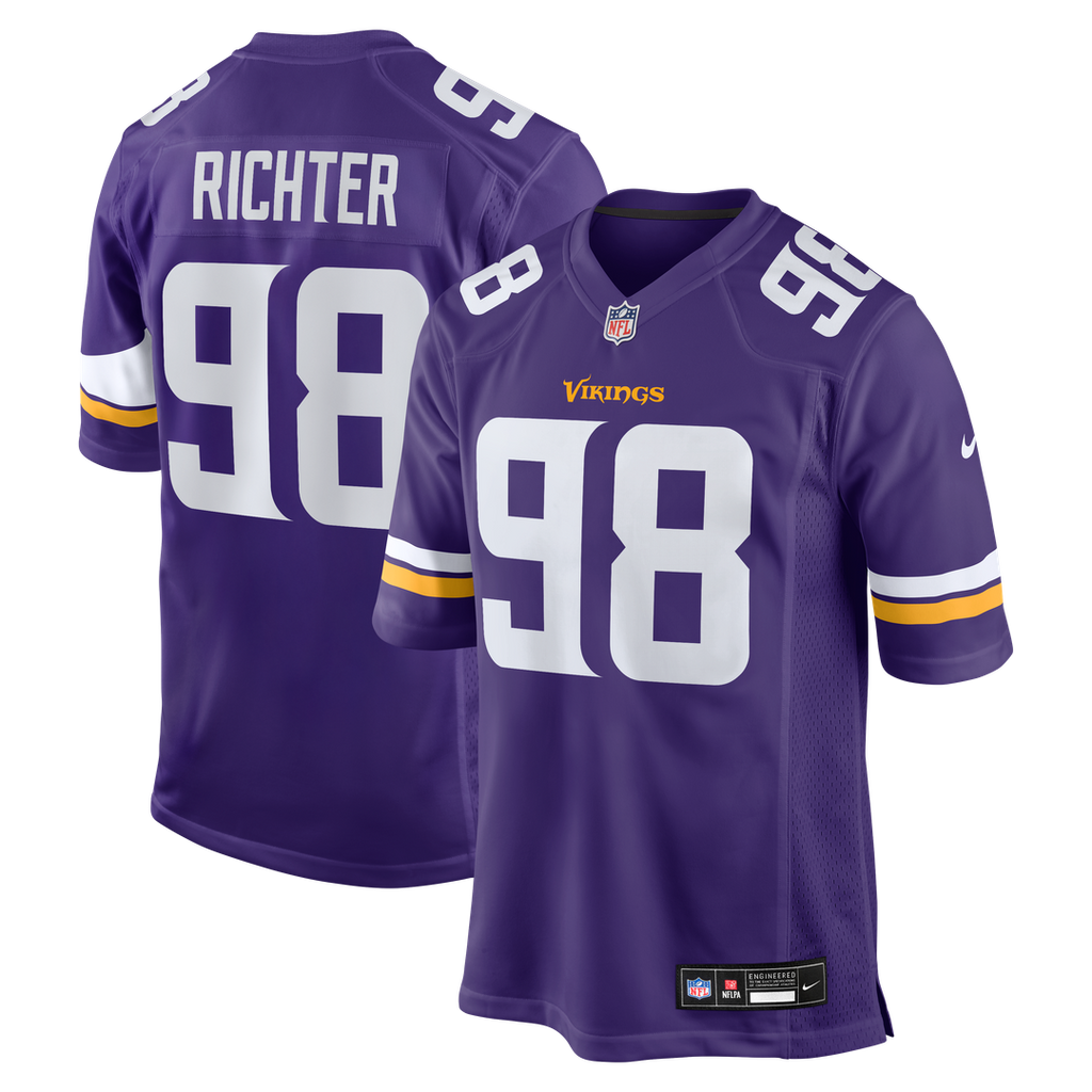 Bo Richter Minnesota Vikings Nike Team Game Jersey -  Purple