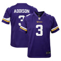 Jordan Addison Minnesota Vikings Nike Youth Game Jersey - Purple