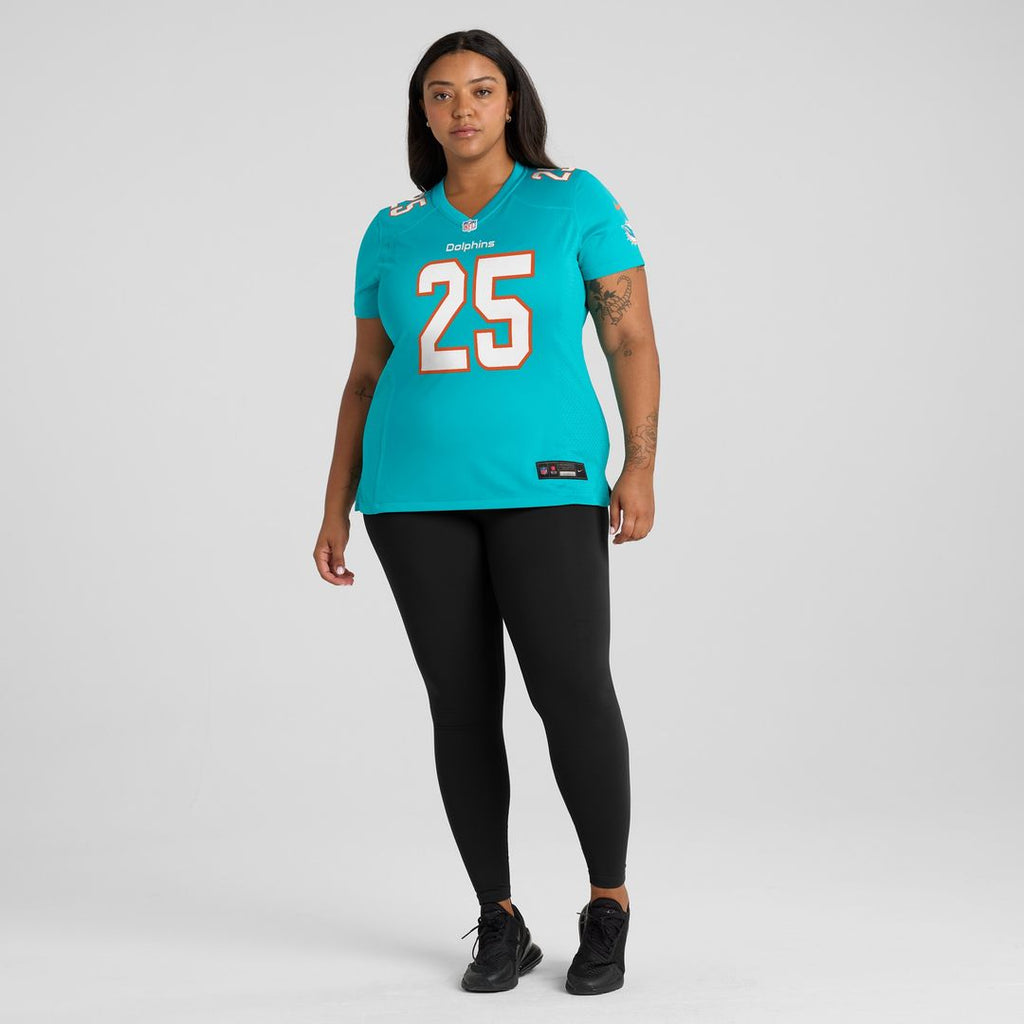 Jaylen Wright Miami Dolphins Nike Women's  Game Jersey -  Aqua