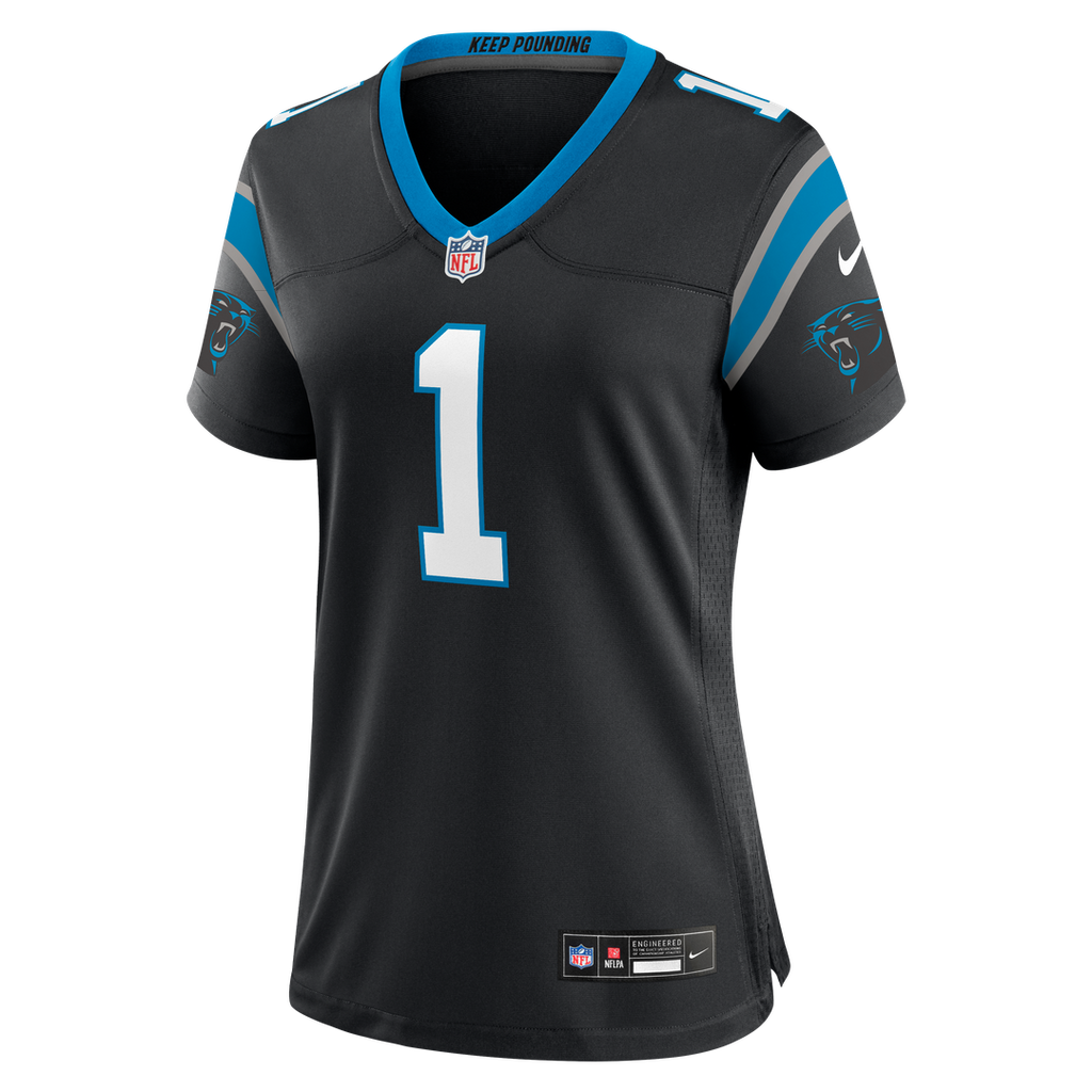 Cam Newton Carolina Panthers Nike Women's Team Retired Game Jersey -  Black