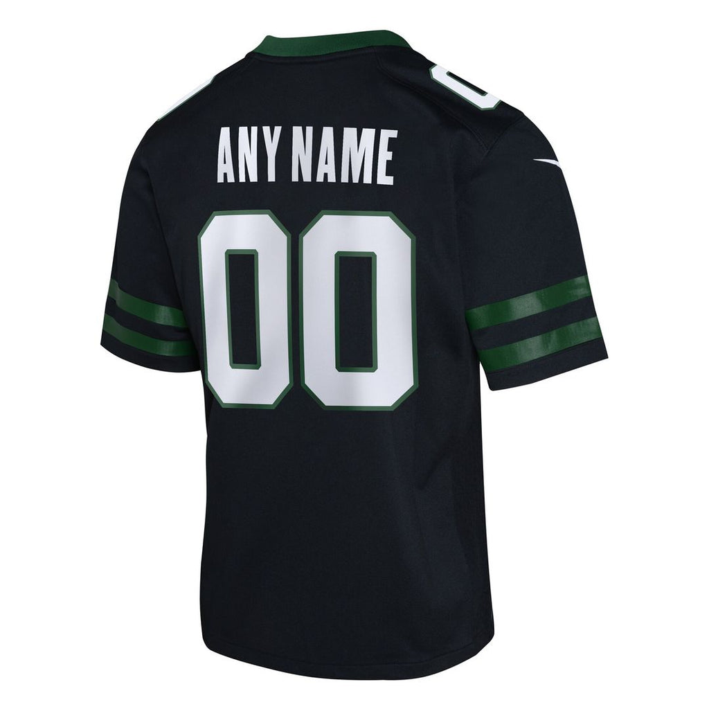 New York Jets Nike Youth Alternate Custom Game Jersey - Black
