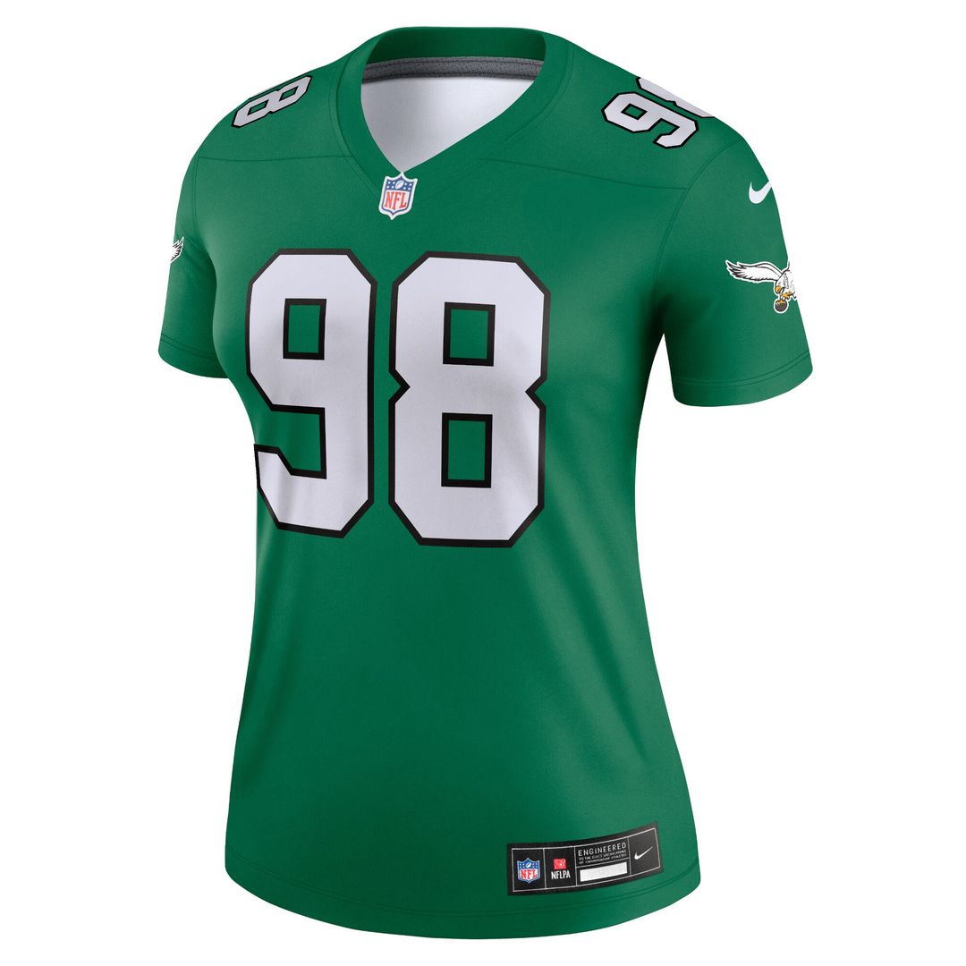 Jalen Carter Philadelphia Eagles Nike Women's Alternate Legend Player Performance Top -  Kelly Green
