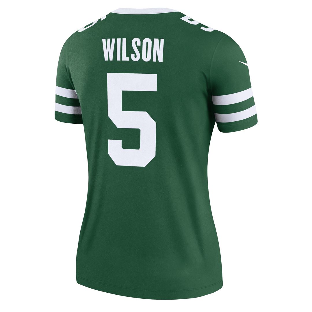 Garrett Wilson New York Jets Nike Women's Alternate Legend Player Performance Top - Legacy Black