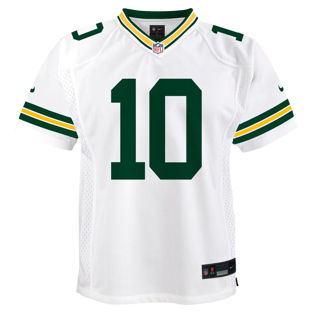 Jordan Love Green Bay Packers Nike Youth Game Jersey - White