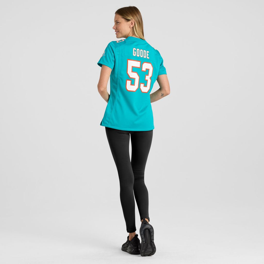 Cameron Goode Miami Dolphins Nike Women's Game Player Jersey - Aqua