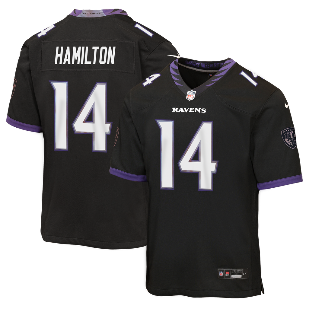 Kyle Hamilton Baltimore Ravens Nike Youth Alternate Game Jersey - Black