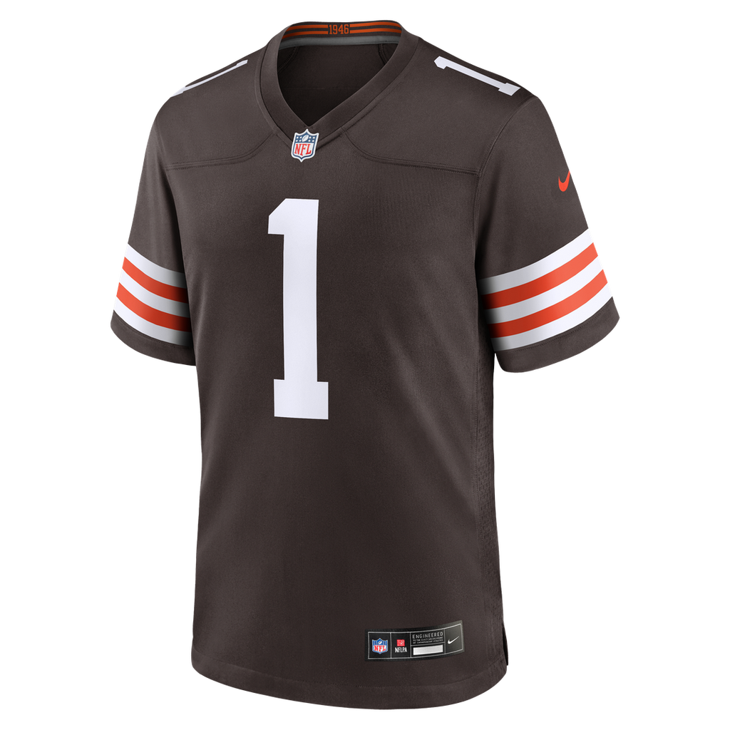 Number 1 Dad Cleveland Browns Nike Game Jersey - Brown