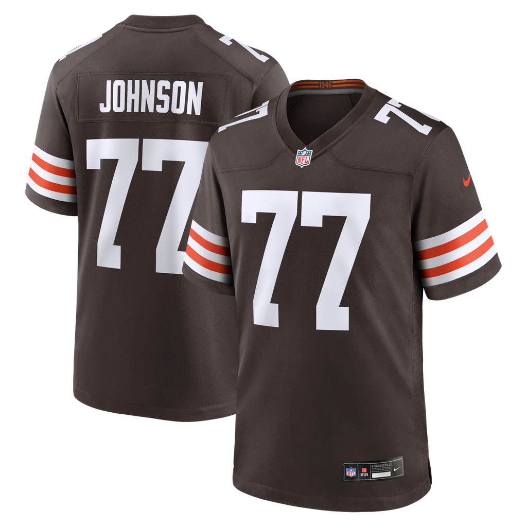 Zion Johnson Cleveland Browns Nike Team Game Jersey -  Brown