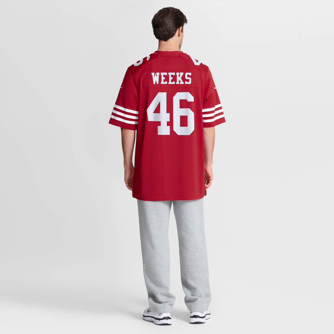 Jon Weeks San Francisco 49ers Nike Team Game Jersey -  Scarlet