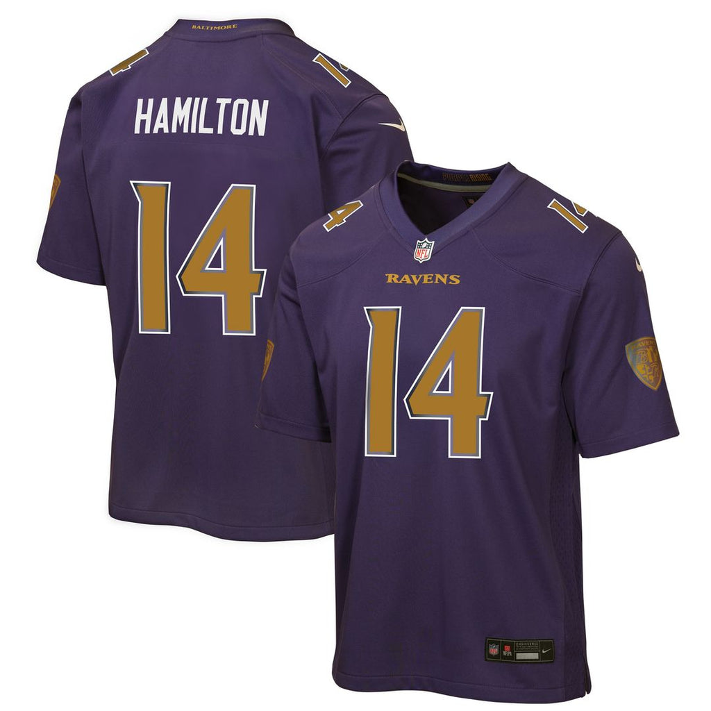 Kyle Hamilton Baltimore Ravens Nike Youth Alternate 2 Game Jersey - Purple