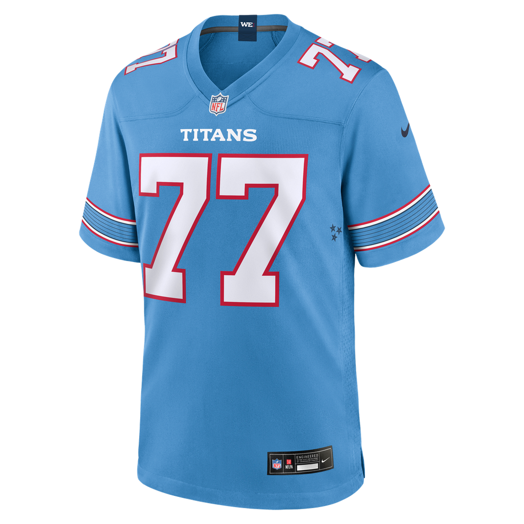 Peter Skoronski Tennessee Titans Nike Game Jersey - Light Blue