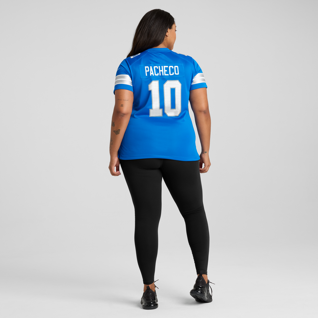 Isiah Pacheco Detroit Lions Nike Women's Team Game Jersey -  Blue