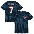 C.J. Stroud Houston Texans Girls Youth Sequin V-Neck Fashion Jersey - Navy