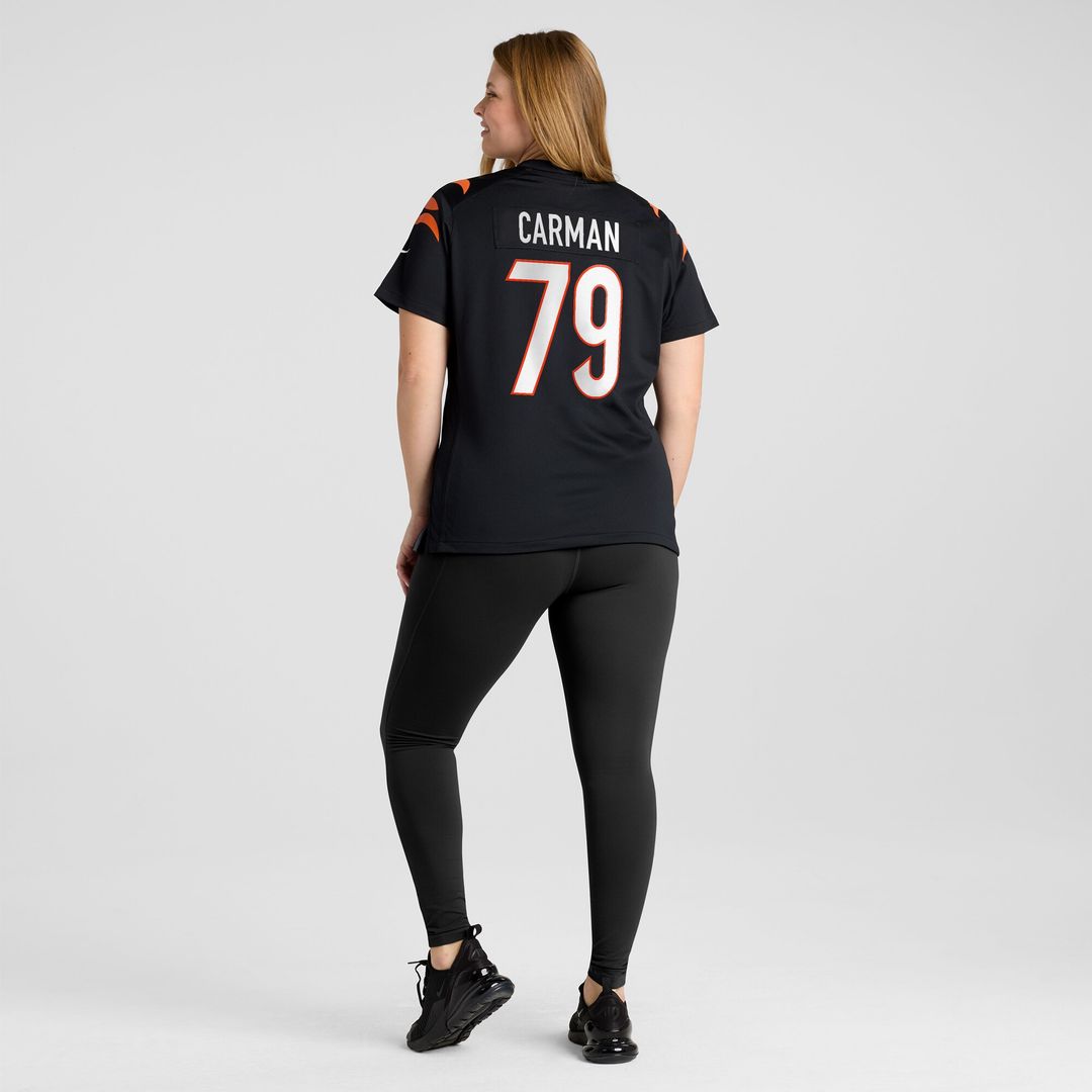 Jackson Carman Cincinnati Bengals Nike Women's Game Jersey - Black