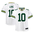 Jordan Love Green Bay Packers Nike Youth Game Jersey - White