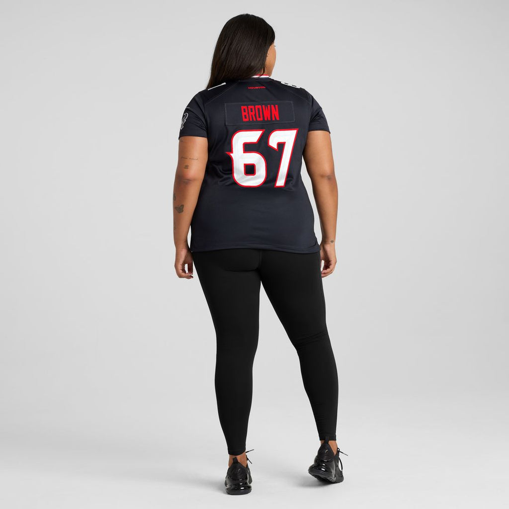 Evan Brown Houston Texans Nike Women's Team Game Jersey -  Navy