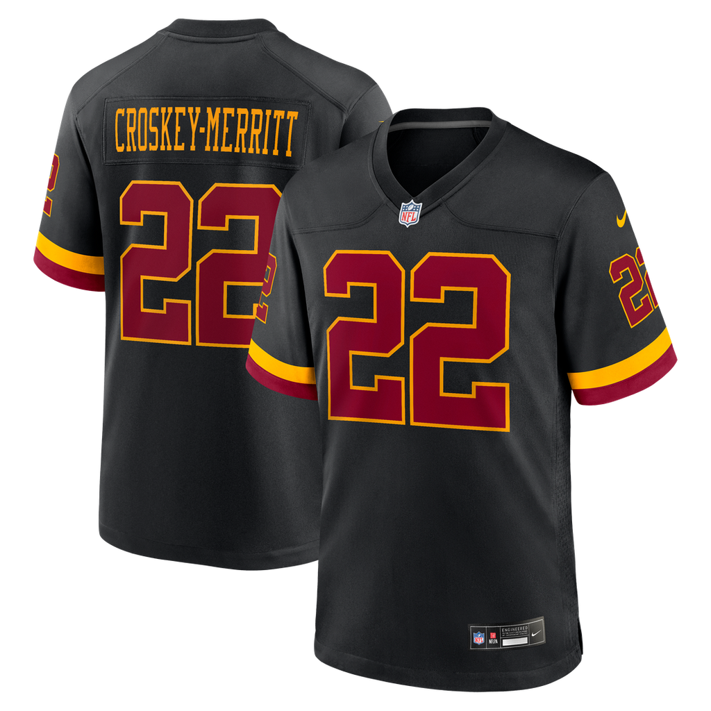Jacory Croskey-Merritt Washington Commanders Nike Hail Raiser Alternate Game Jersey - Black