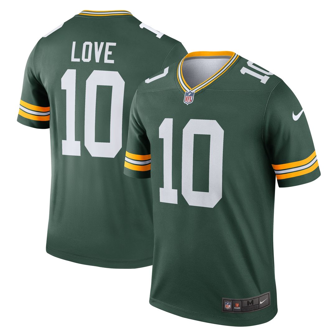 Jordan Love Green Bay Packers Nike  Legend Player Performance Top - Green