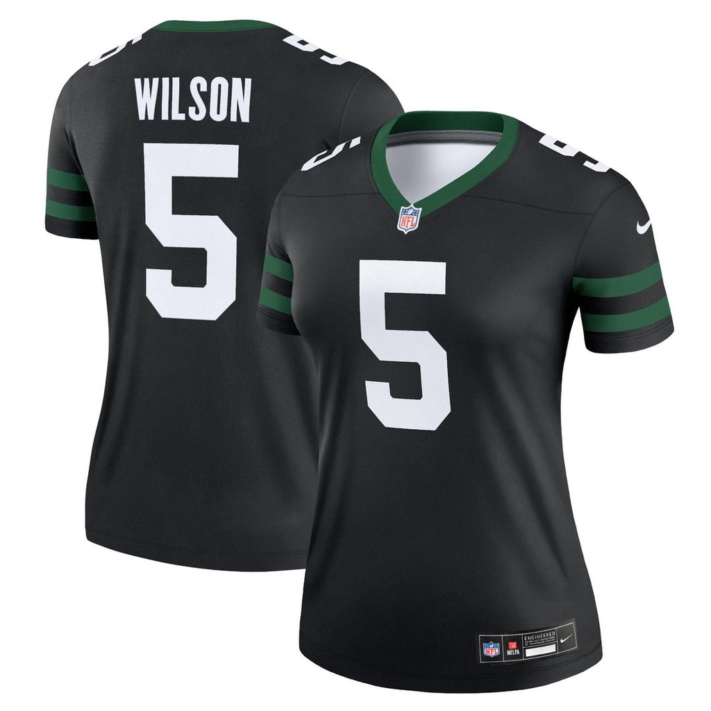 Garrett Wilson New York Jets Nike Women's Alternate Legend Player Performance Top - Legacy Black