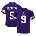 J.J. McCarthy Minnesota Vikings Nike Toddler Game Jersey - Purple