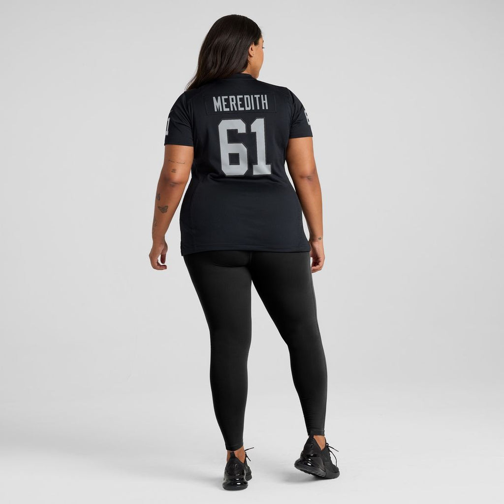 Jordan Meredith Las Vegas Raiders Nike Women's Game Player Jersey - Black